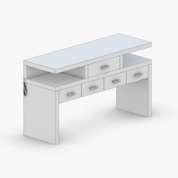 0395 - Coffee Table Low-poly 3D model_1
