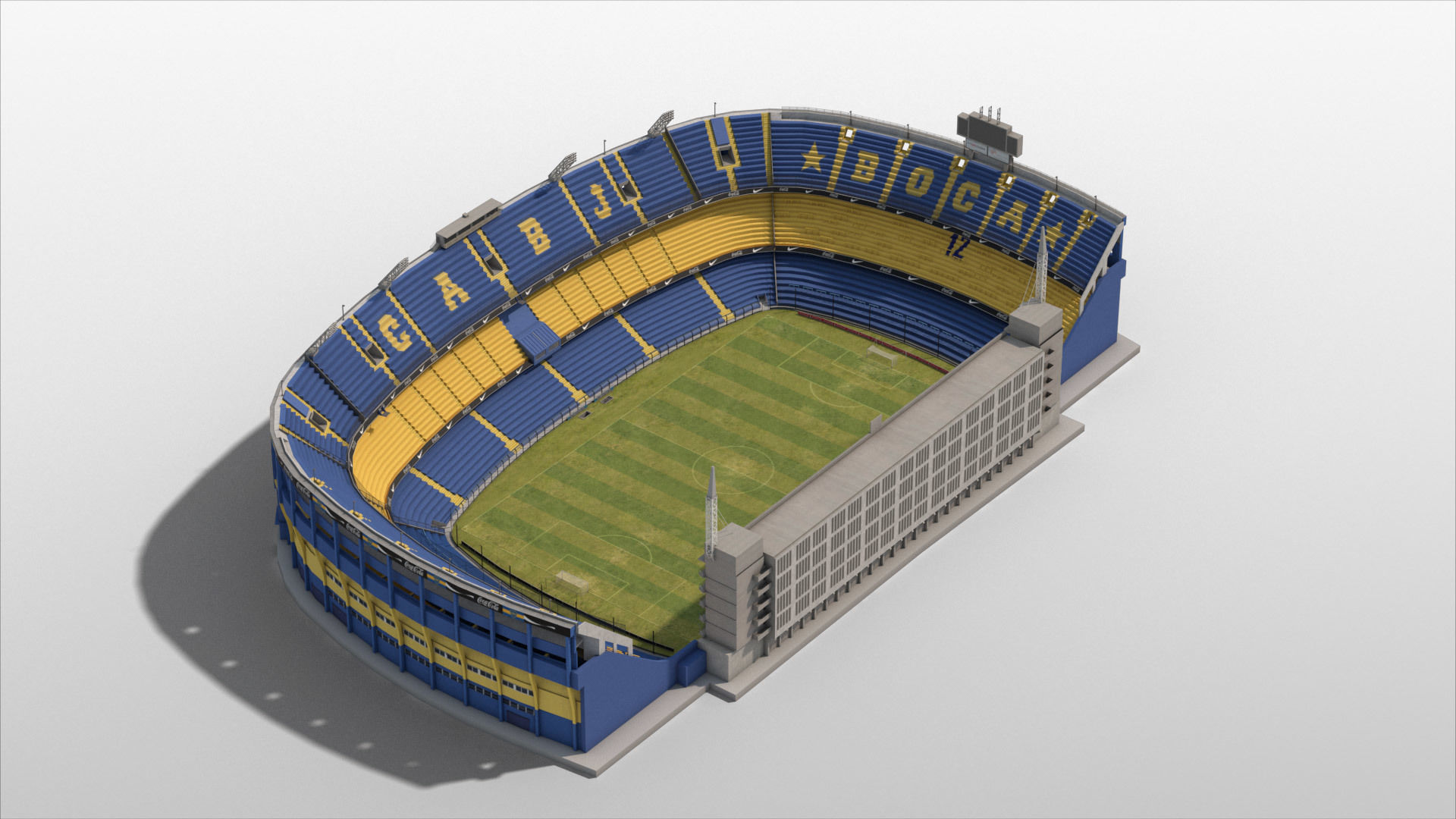 Low-poly Boca Juniors Stadium  Low-poly 3D model_3