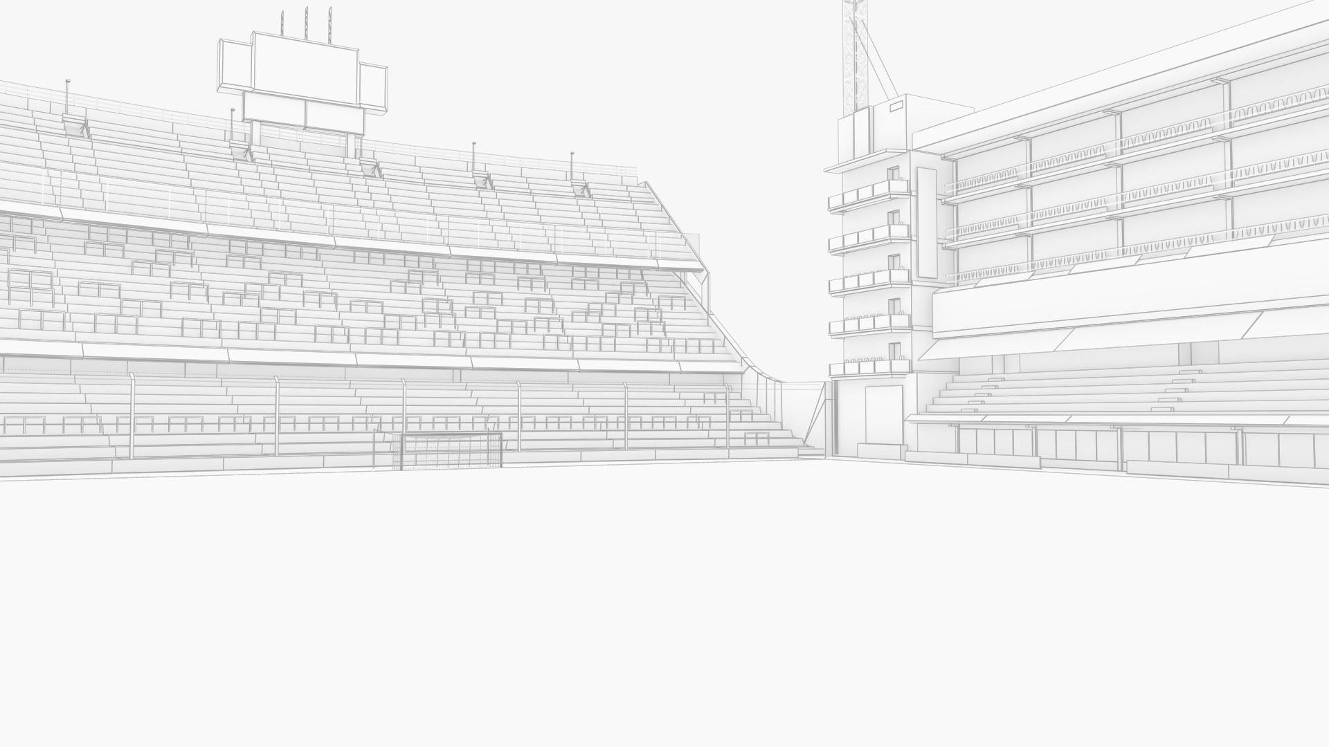 Low-poly Boca Juniors Stadium  Low-poly 3D model_11