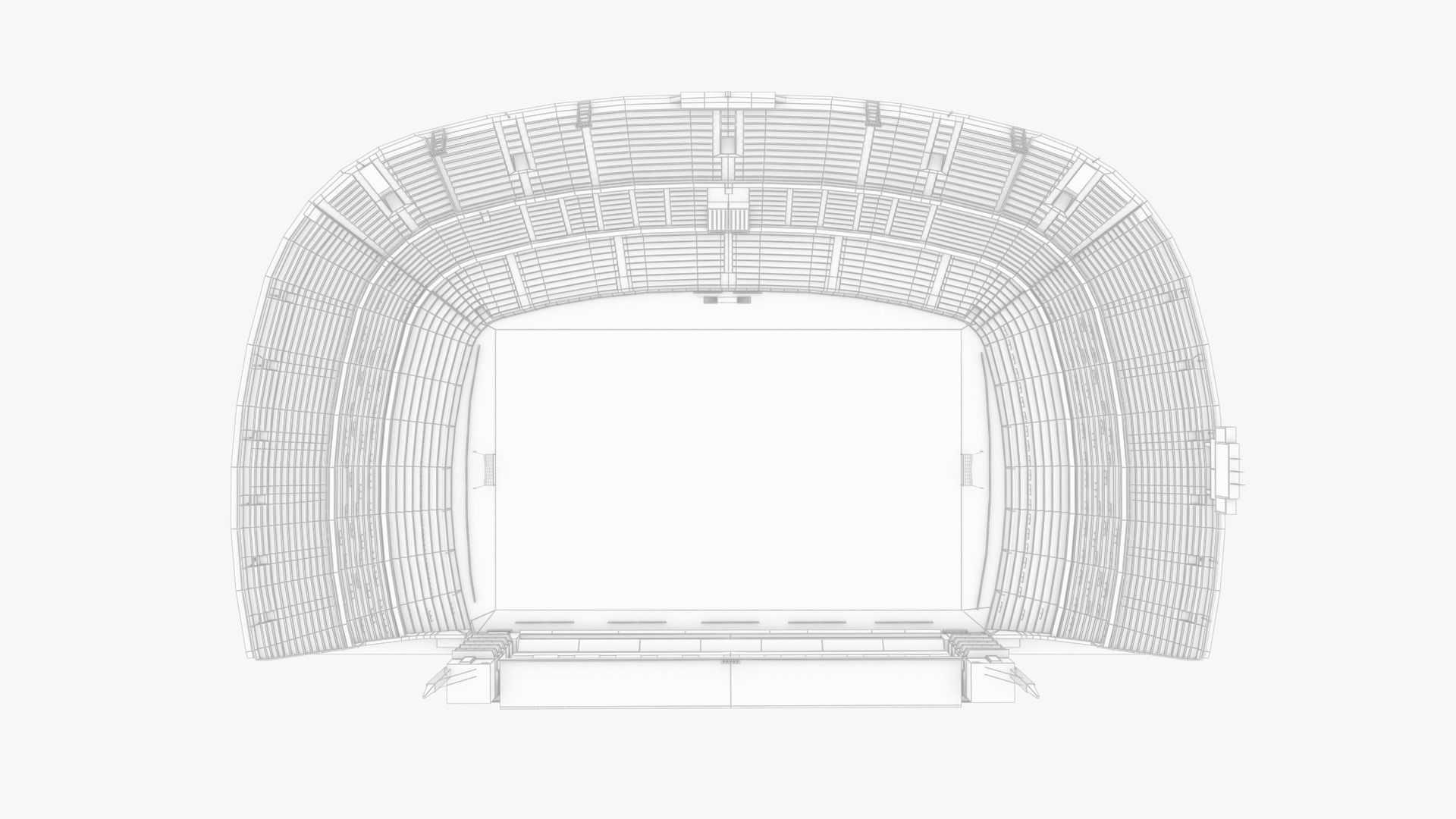Low-poly Boca Juniors Stadium  Low-poly 3D model_17