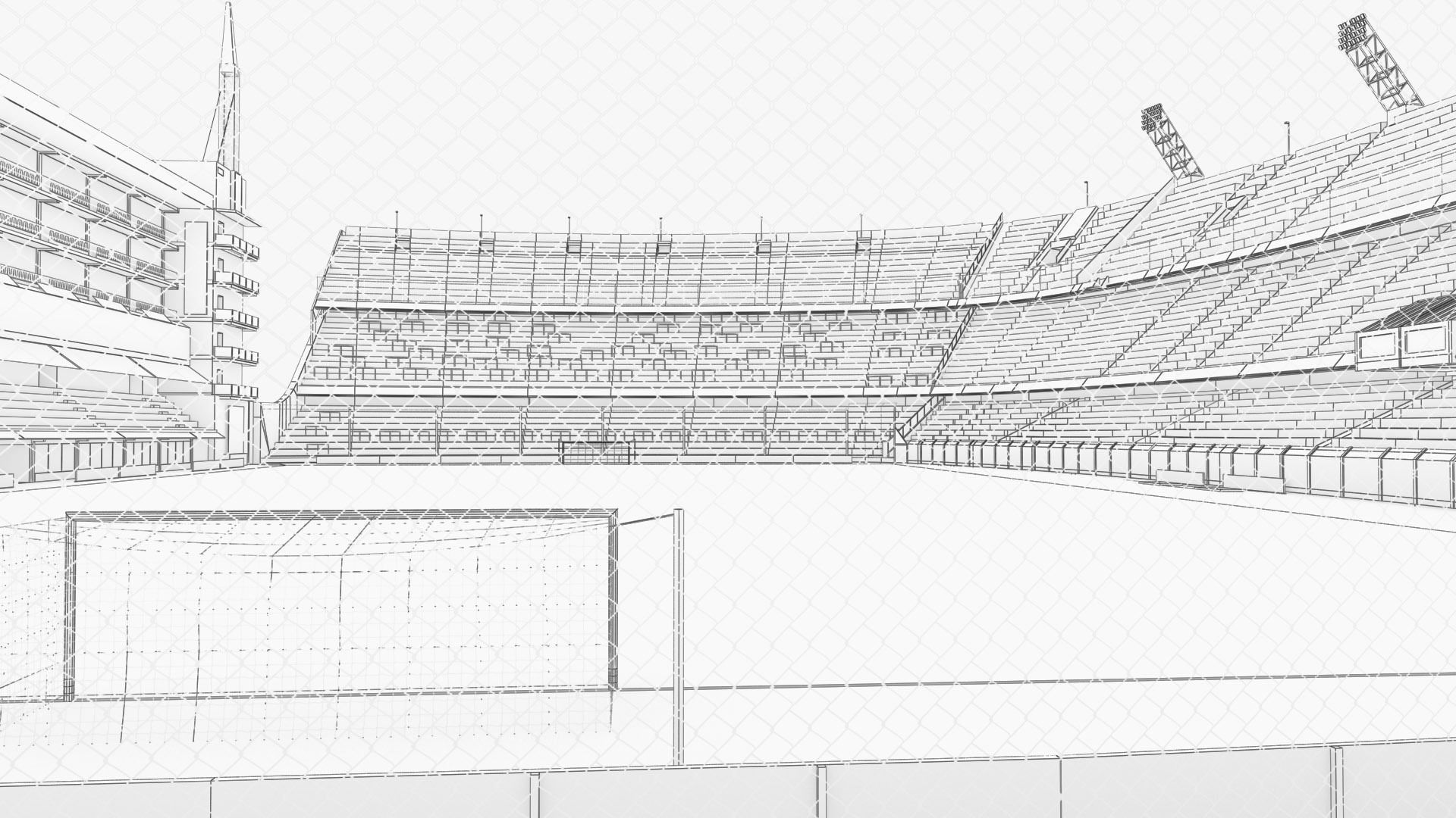 Low-poly Boca Juniors Stadium  Low-poly 3D model_15