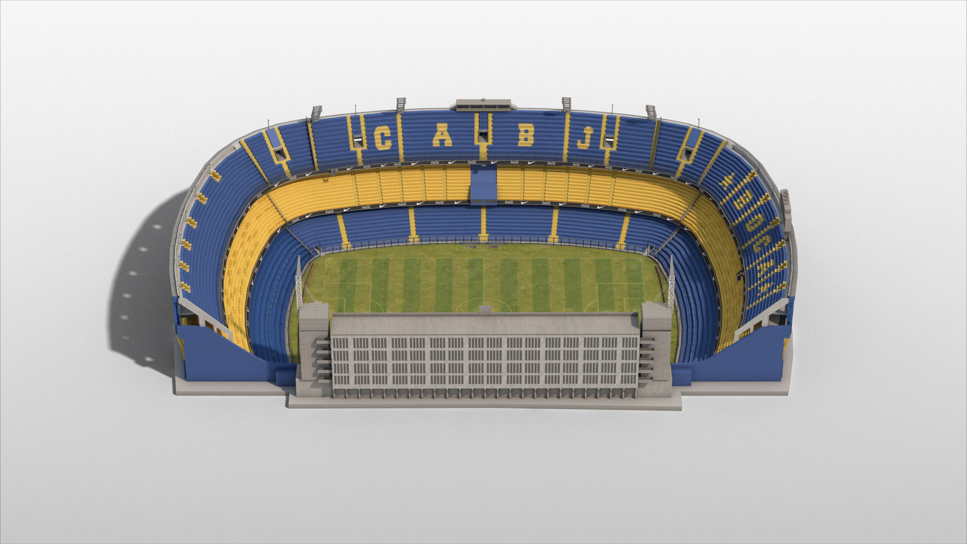 Low-poly Boca Juniors Stadium  Low-poly 3D model_5