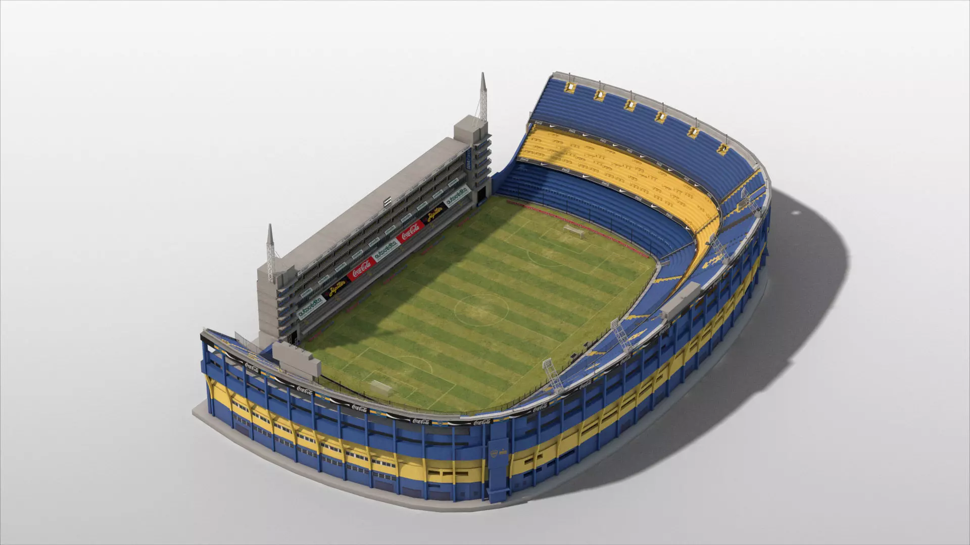 Low-poly Boca Juniors Stadium  Low-poly 3D model_0