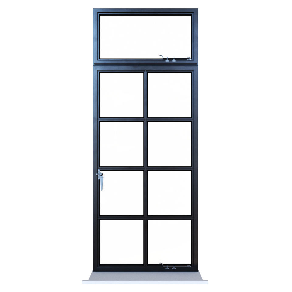 Steel windows 3D model_2