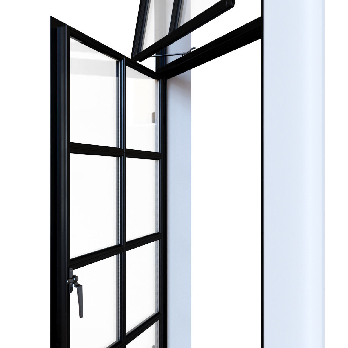 Steel windows 3D model_5