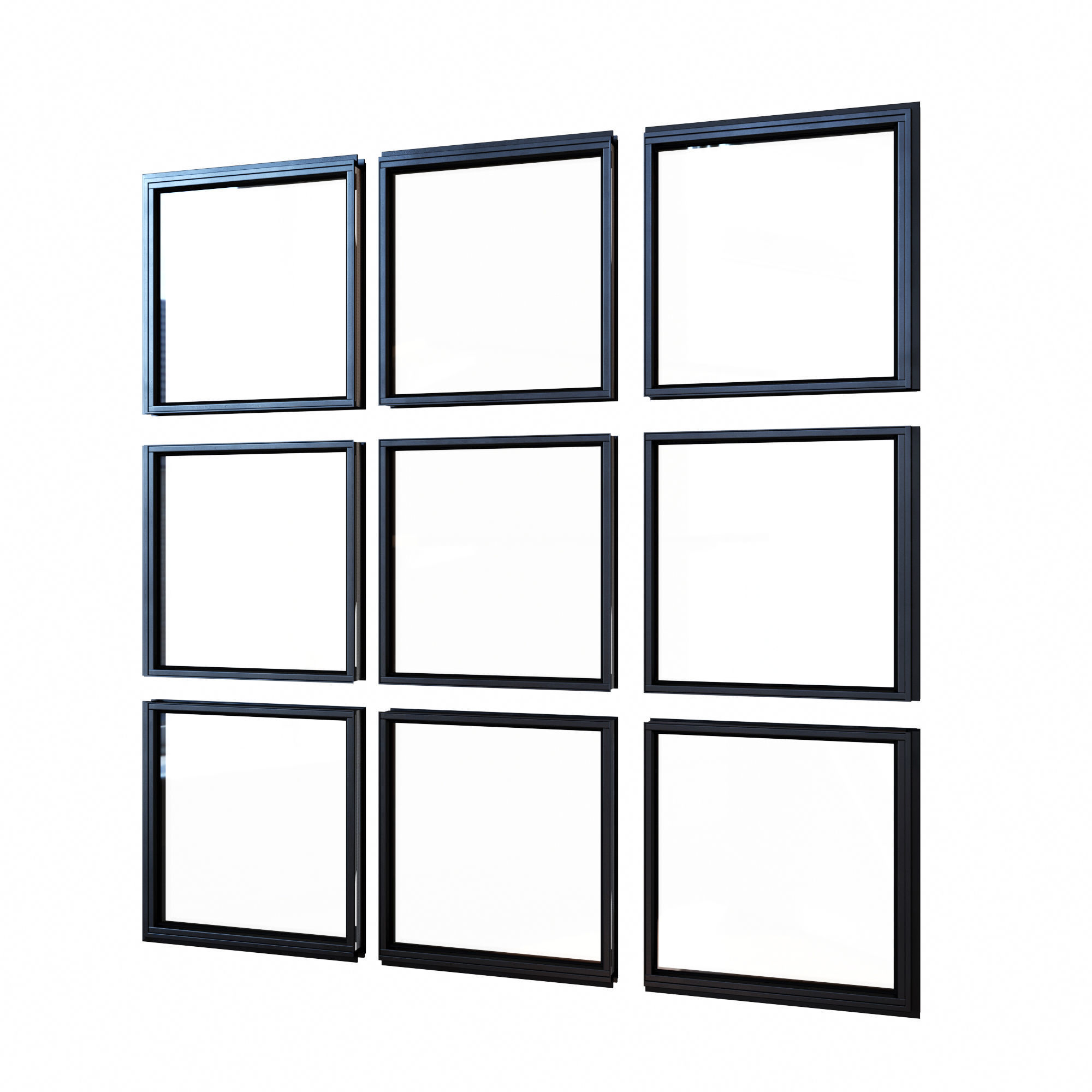 Steel windows 3D model_9