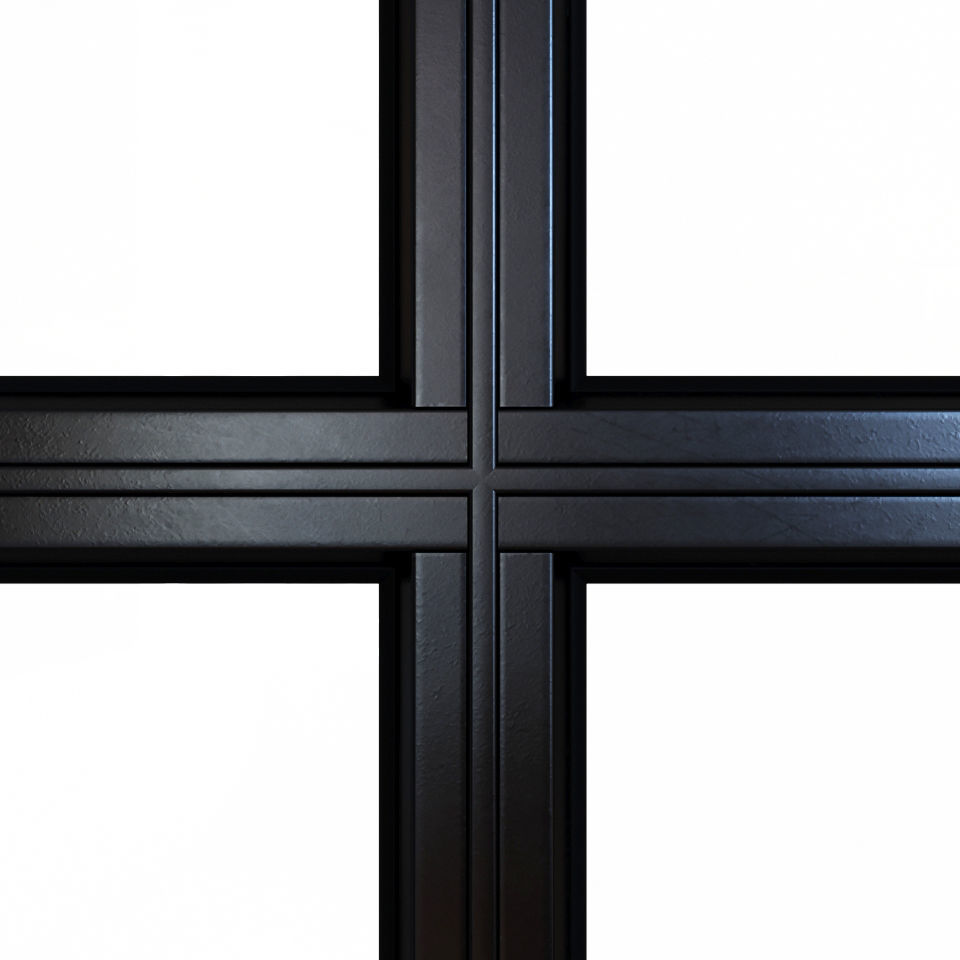 Steel windows 3D model_7