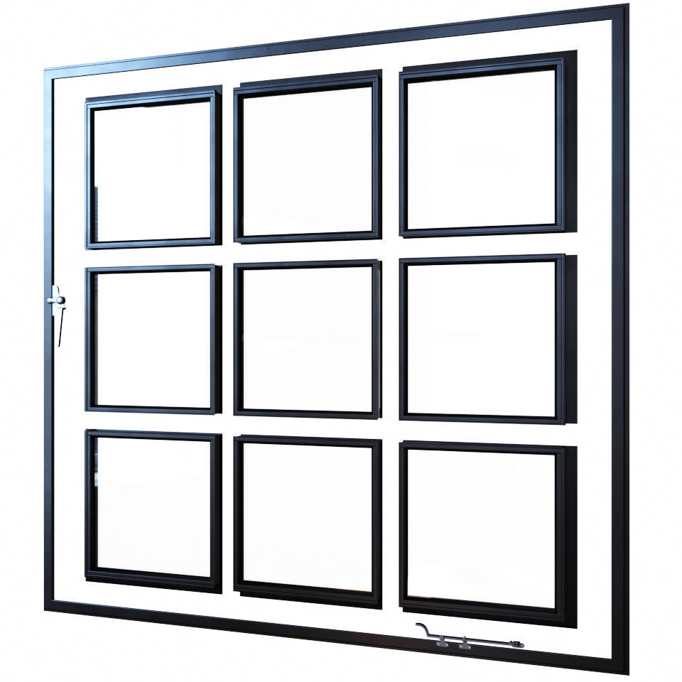 Steel windows 3D model_10