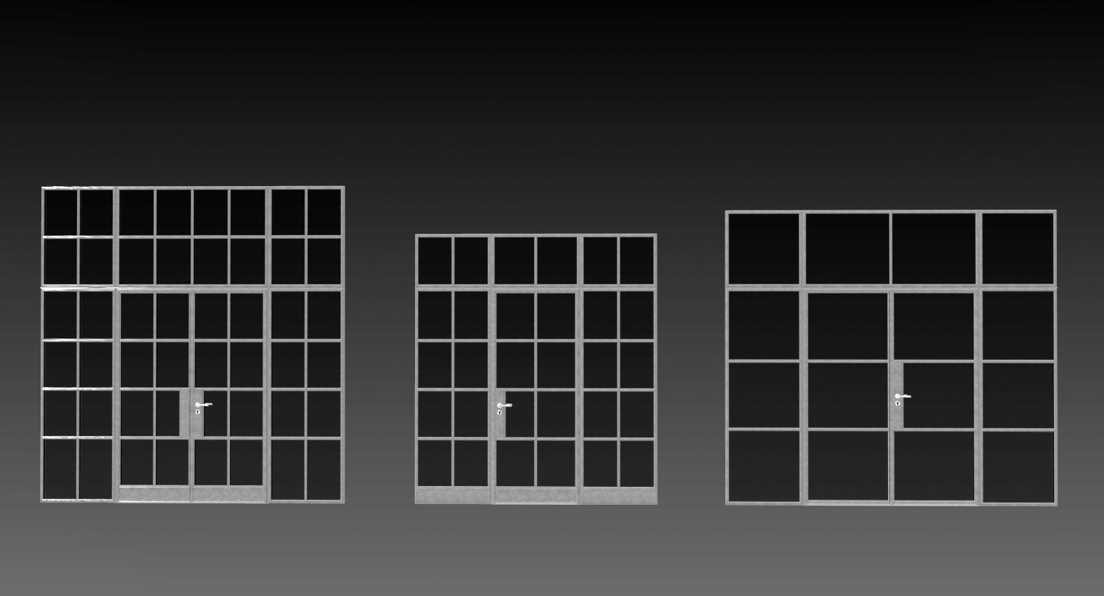 Steel doors 3D model_1