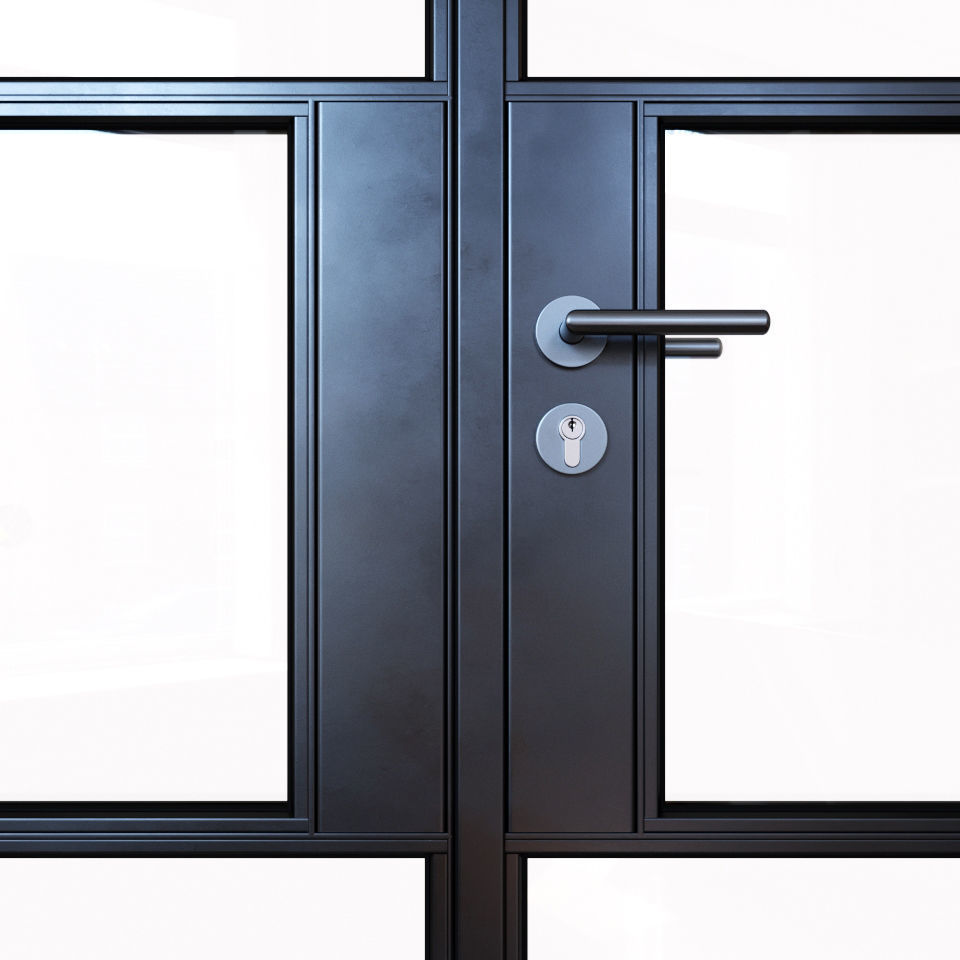 Steel doors 3D model_6