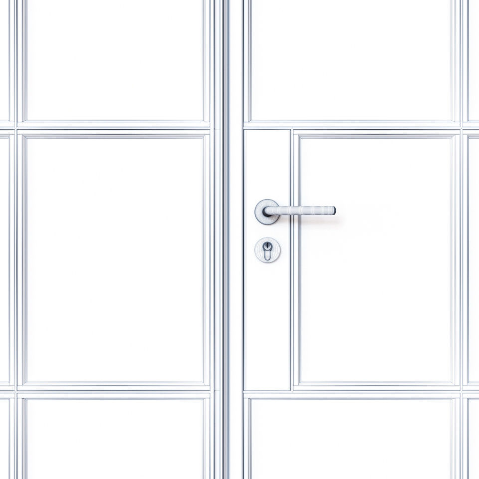 Steel doors 3D model_10