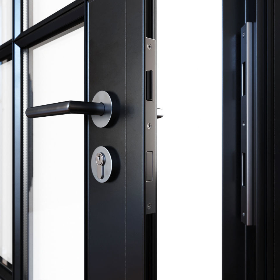 Steel doors 3D model_5
