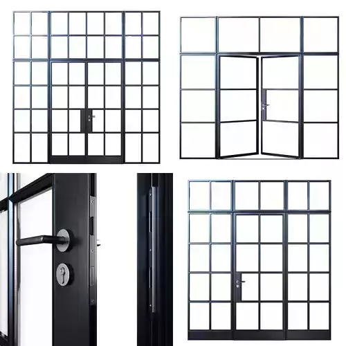 Steel doors 3D model Steel doors 3D model