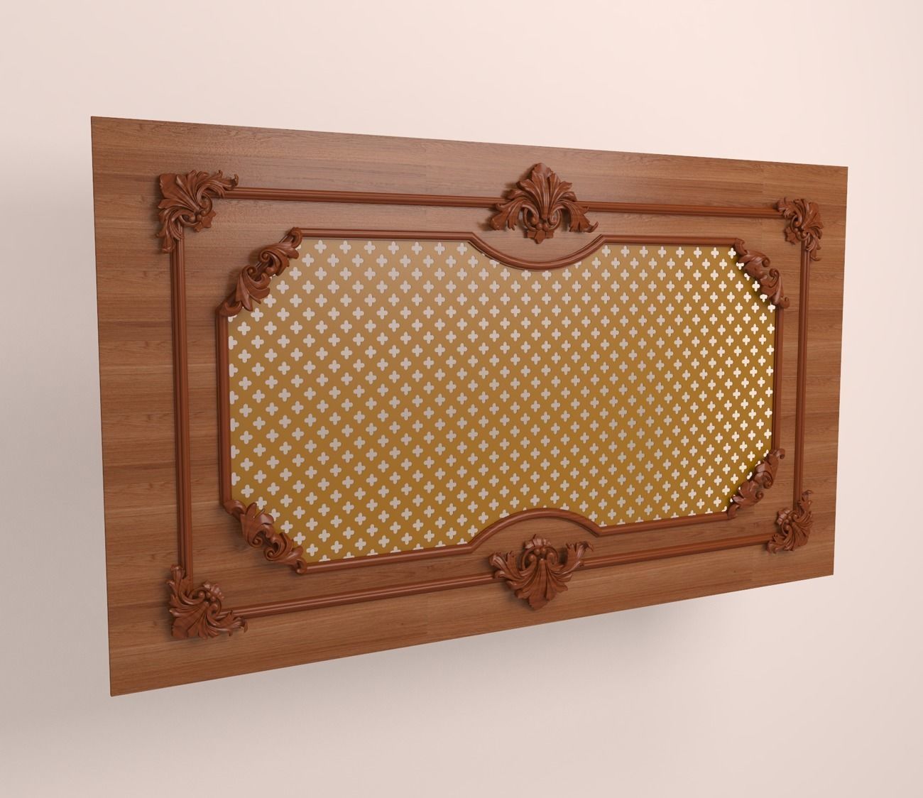 Decorative panel with carved elements 3D model