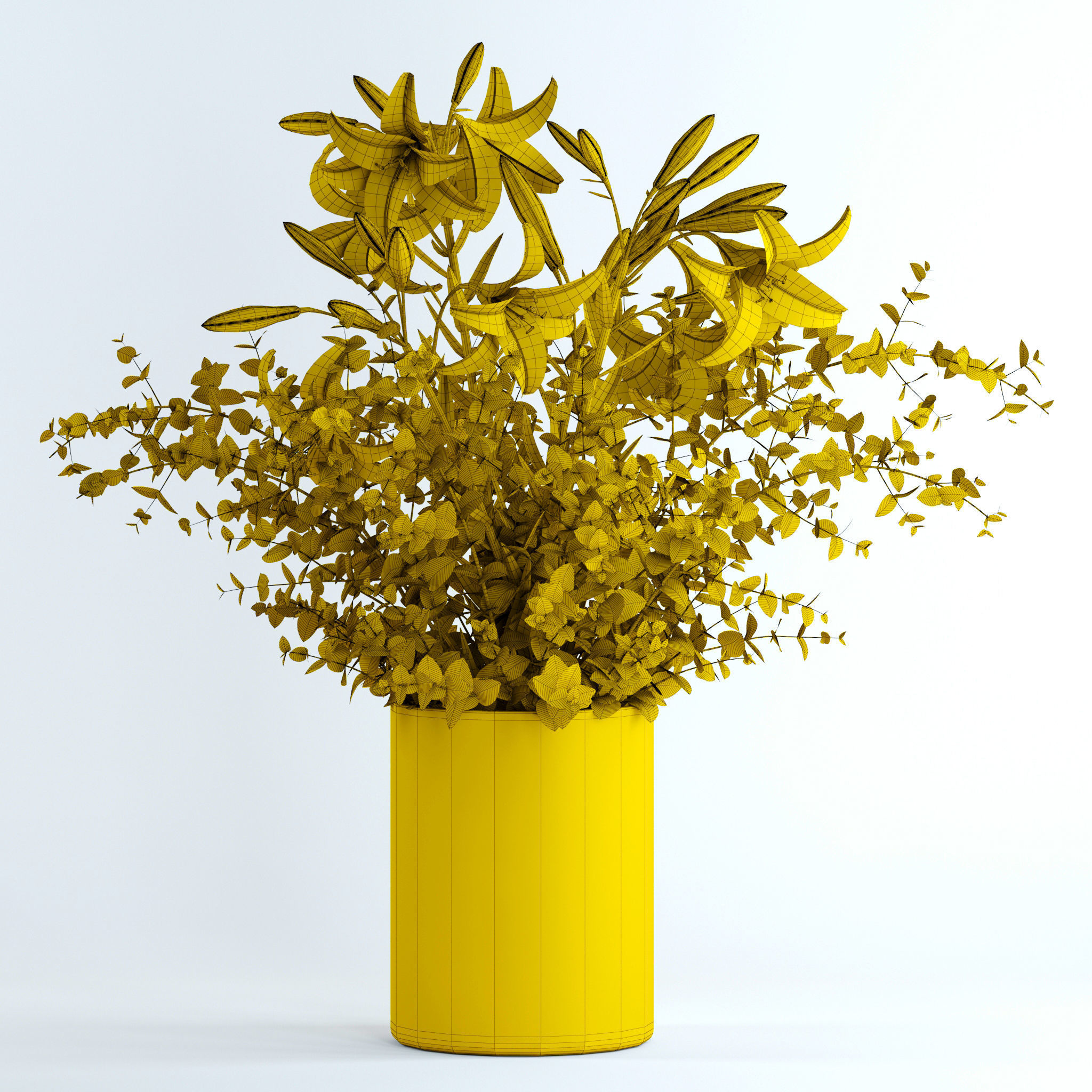 Scandinavian bouquets collection 3D model_12