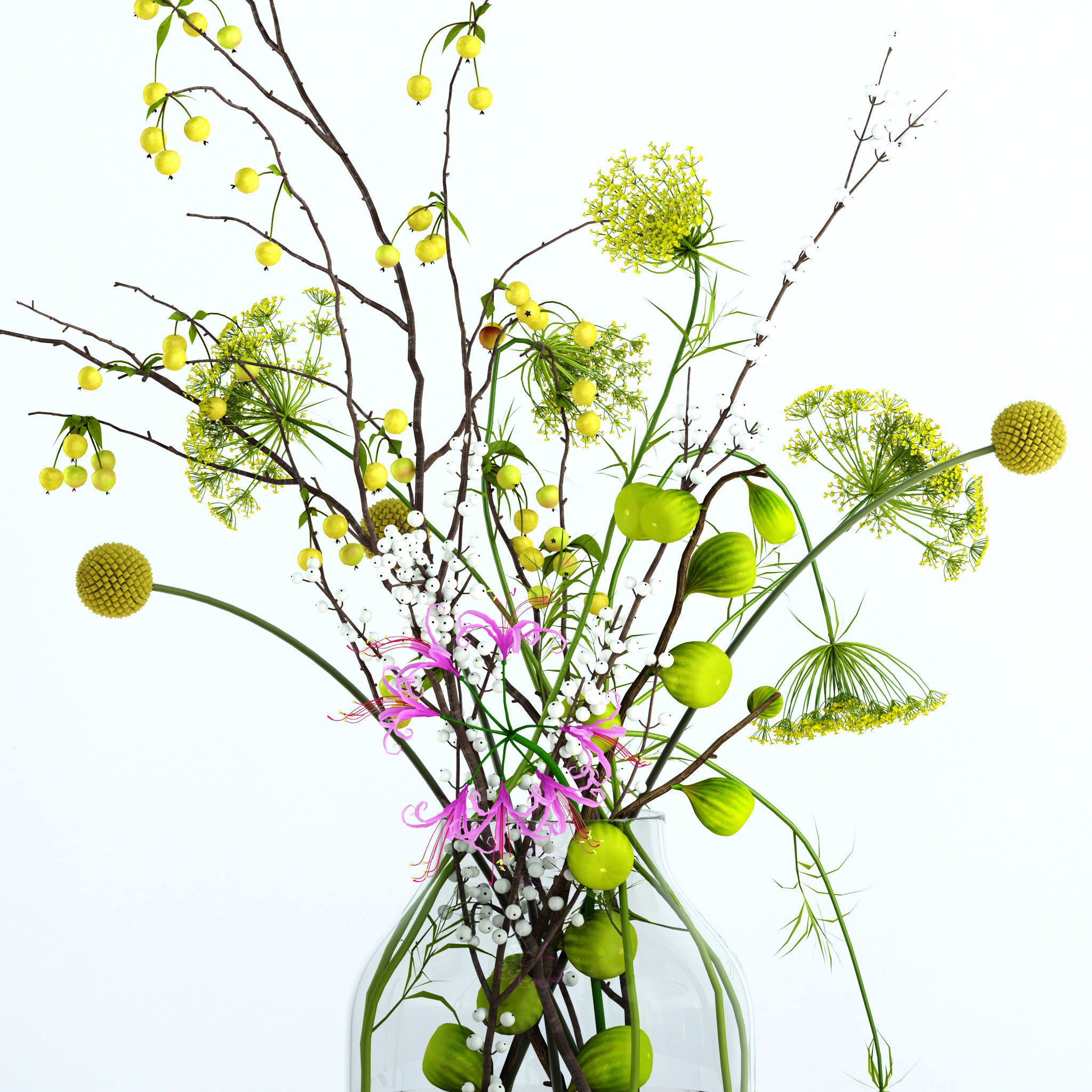 Scandinavian bouquets collection 3D model_14