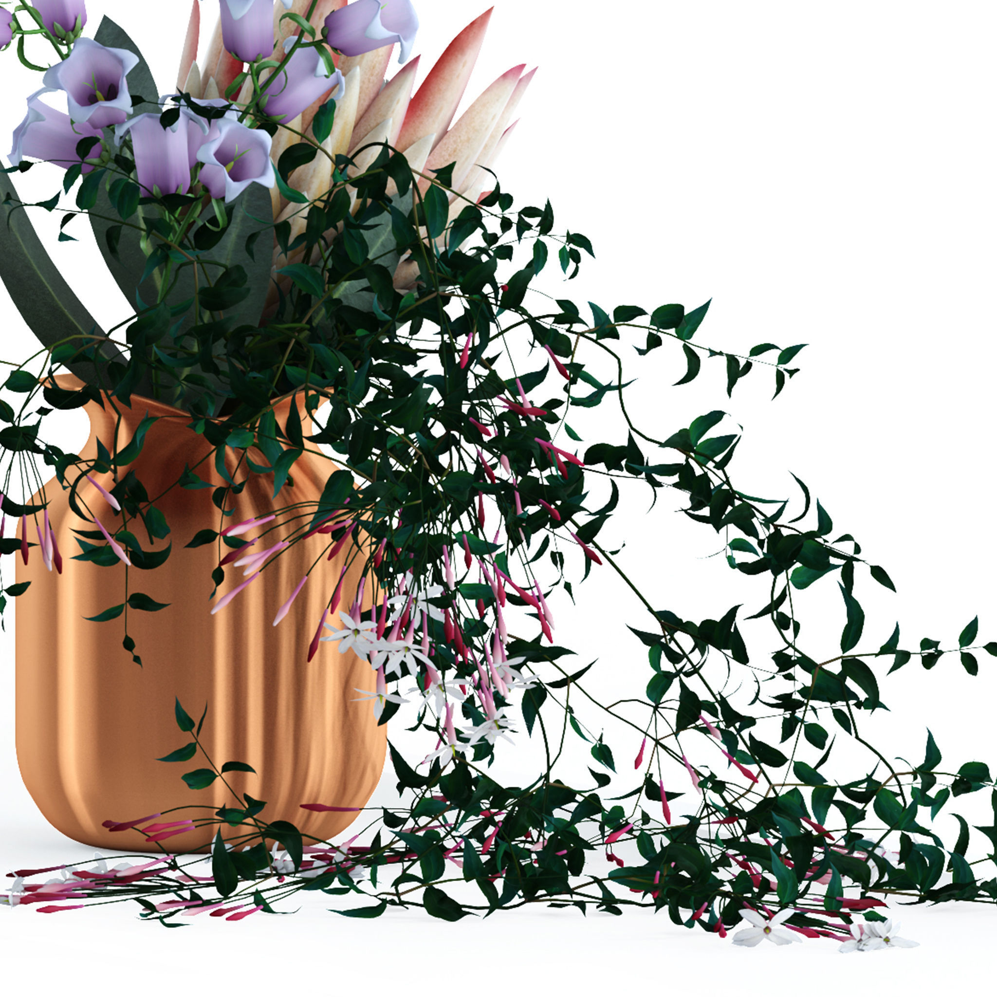 Scandinavian bouquets collection 3D model_2