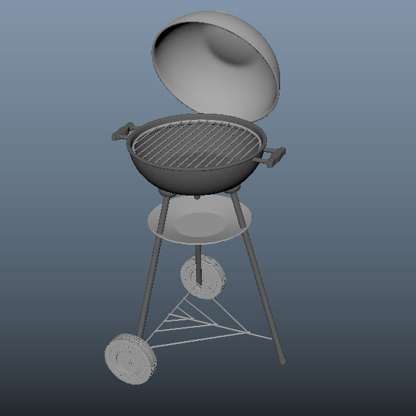 Barbecue Charcoal Grill  3D model_5