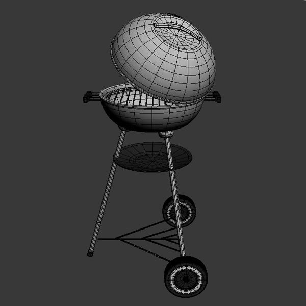 Barbecue Charcoal Grill  3D model_8