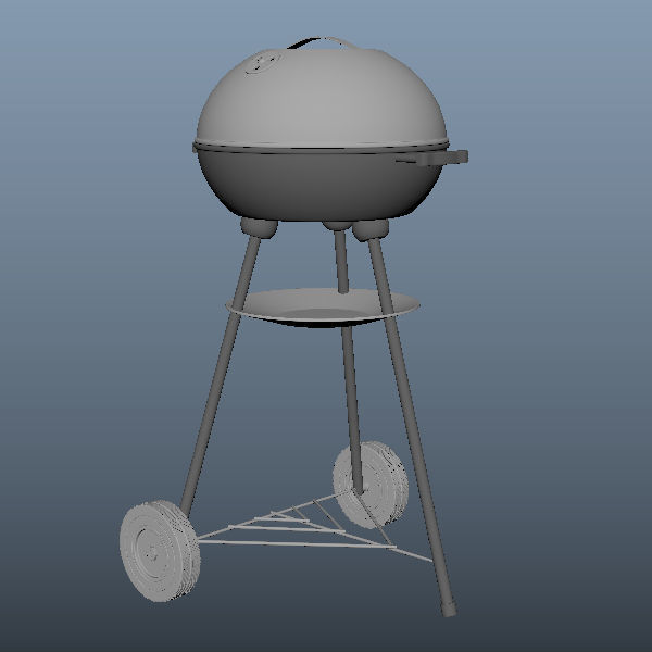 Barbecue Charcoal Grill  3D model_3