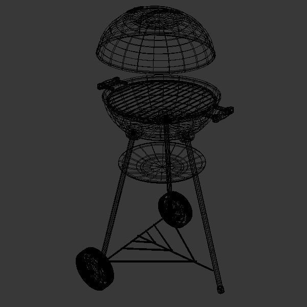 Barbecue Charcoal Grill  3D model_6