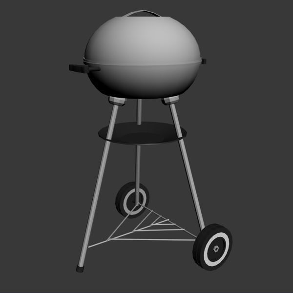Barbecue Charcoal Grill  3D model_7