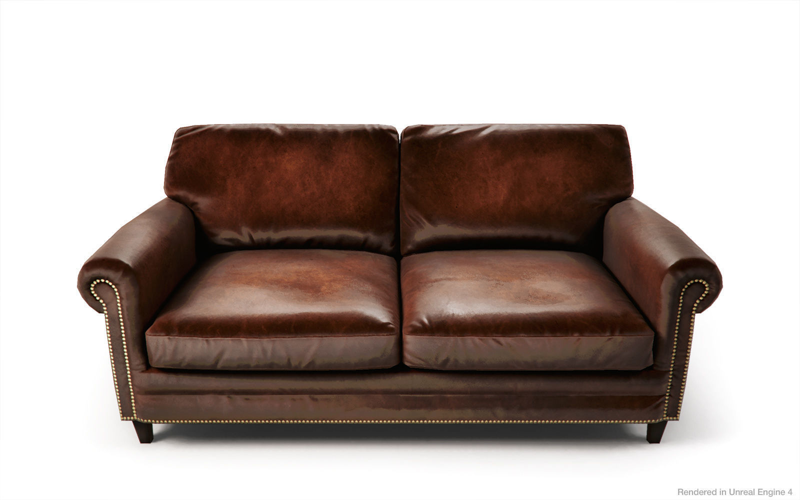 Leather Sofas and Armchair PBR Game Ready Low-poly 3D model_5