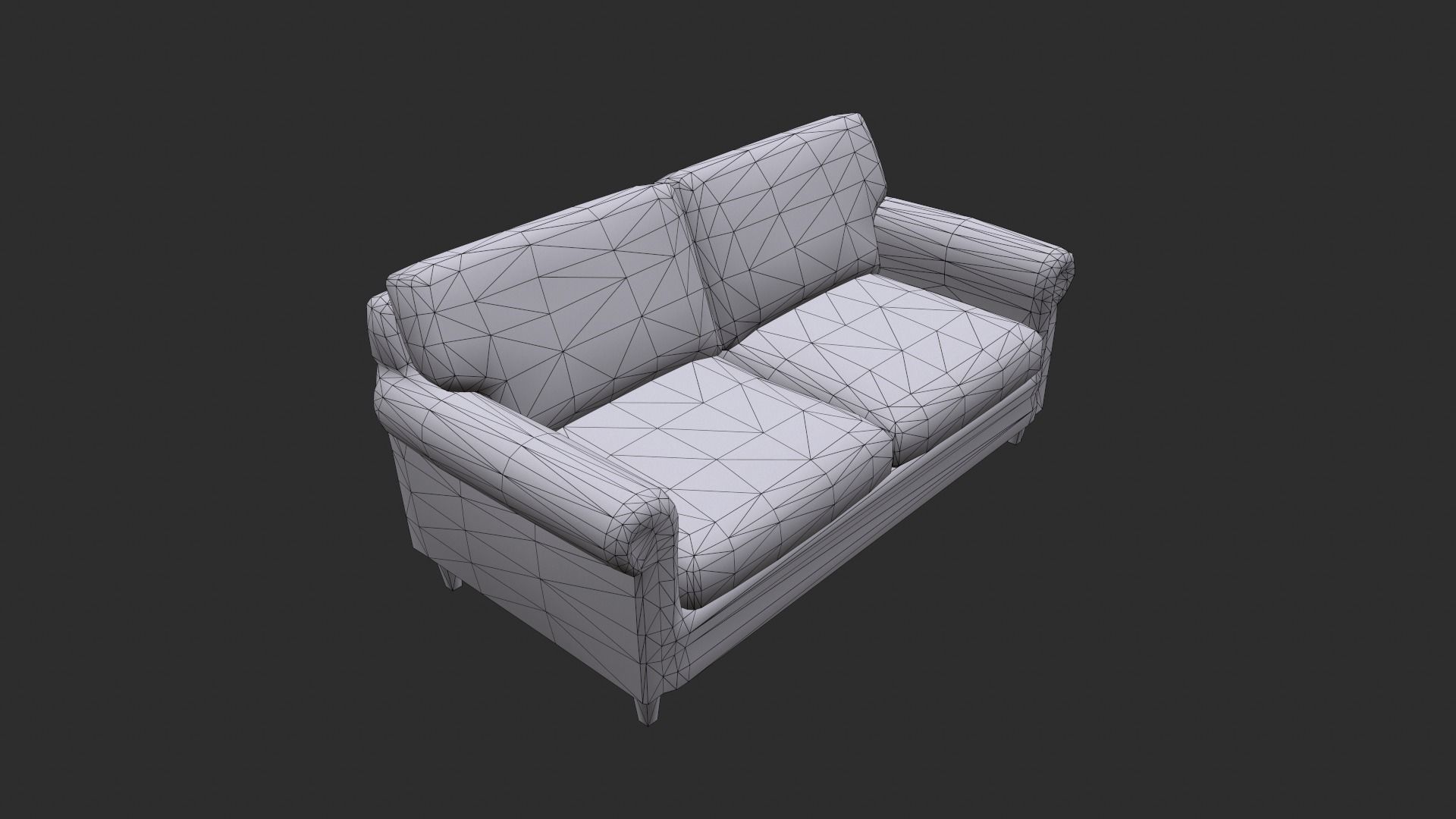 Leather Sofas and Armchair PBR Game Ready Low-poly 3D model_20