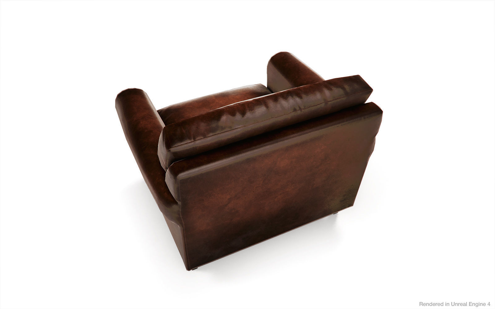 Leather Sofas and Armchair PBR Game Ready Low-poly 3D model_13