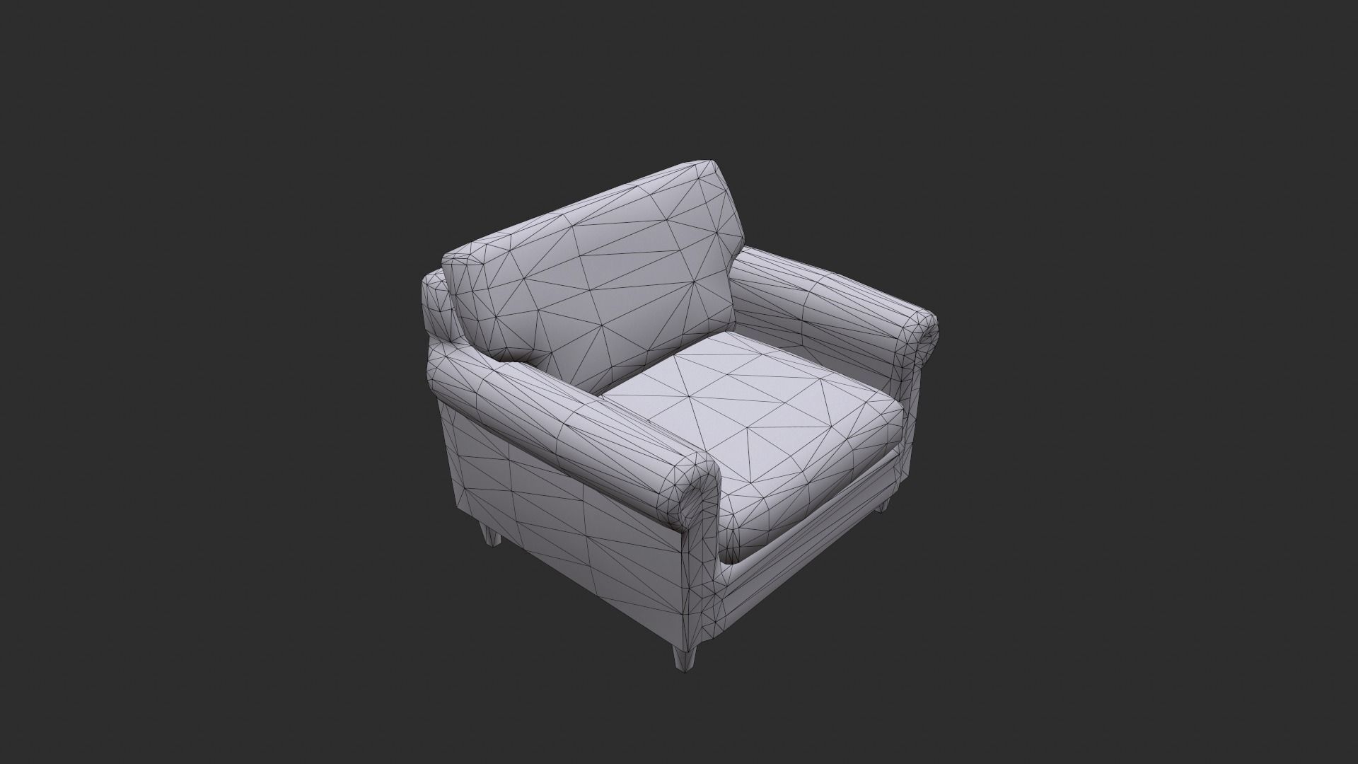 Leather Sofas and Armchair PBR Game Ready Low-poly 3D model_23