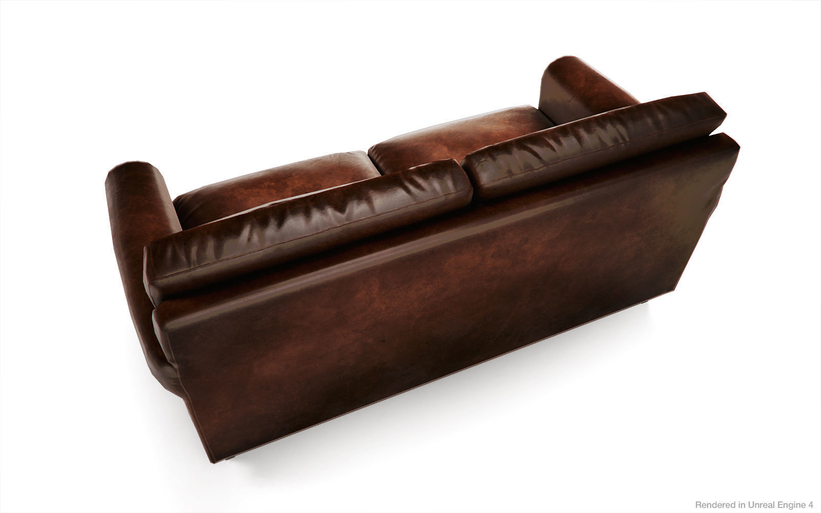 Leather Sofas and Armchair PBR Game Ready Low-poly 3D model_8