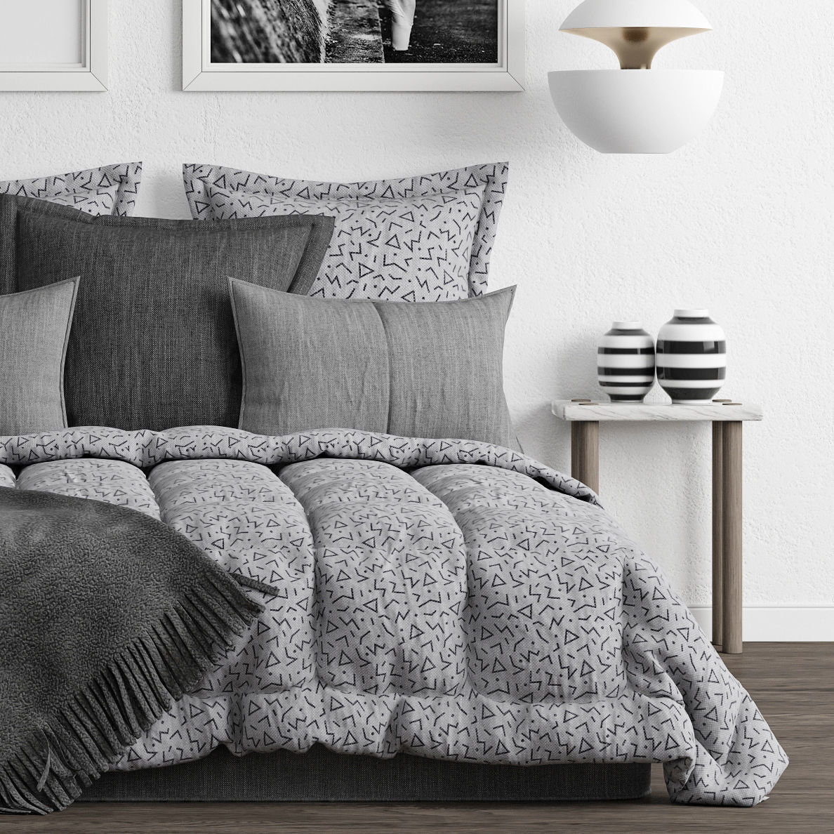 Bedroom set 3 decor 3D model_4