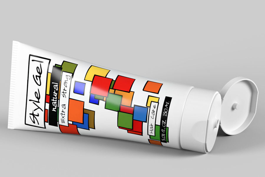 Cosmetic tube 03 3D model_5