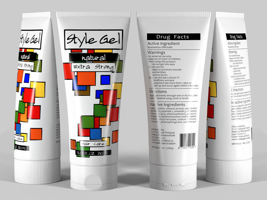 Cosmetic tube 03 3D model_1