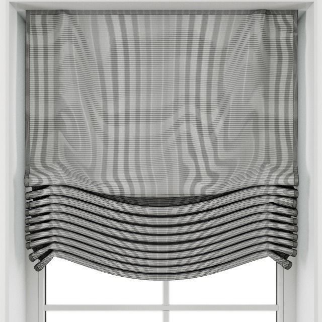 Roman blinds 2 3D model_1
