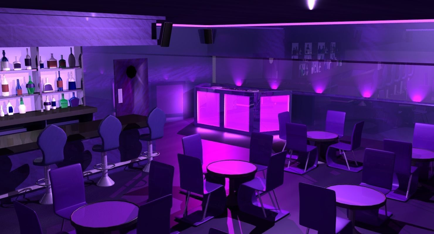 Retro Lounge Scene Low-poly 3D model_5