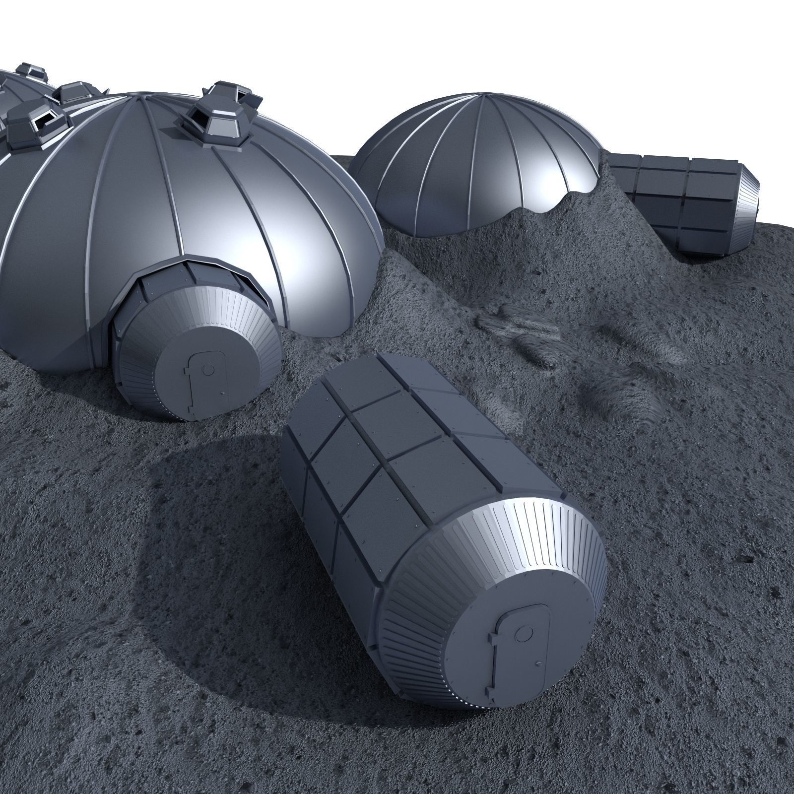 ESA Moon Village 2 3D model_4