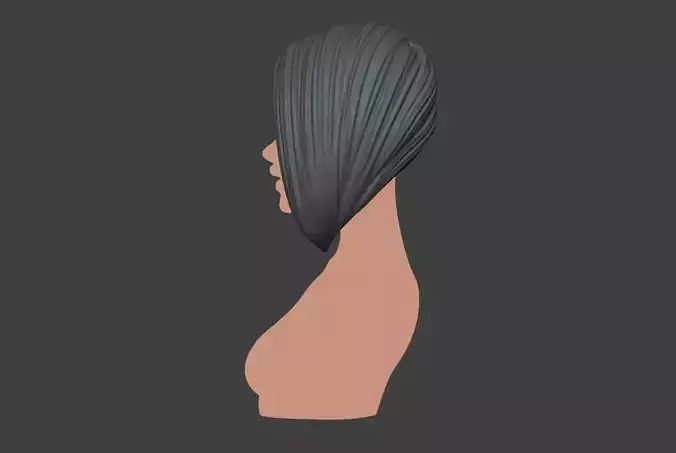 Female Hair 7 3D print model