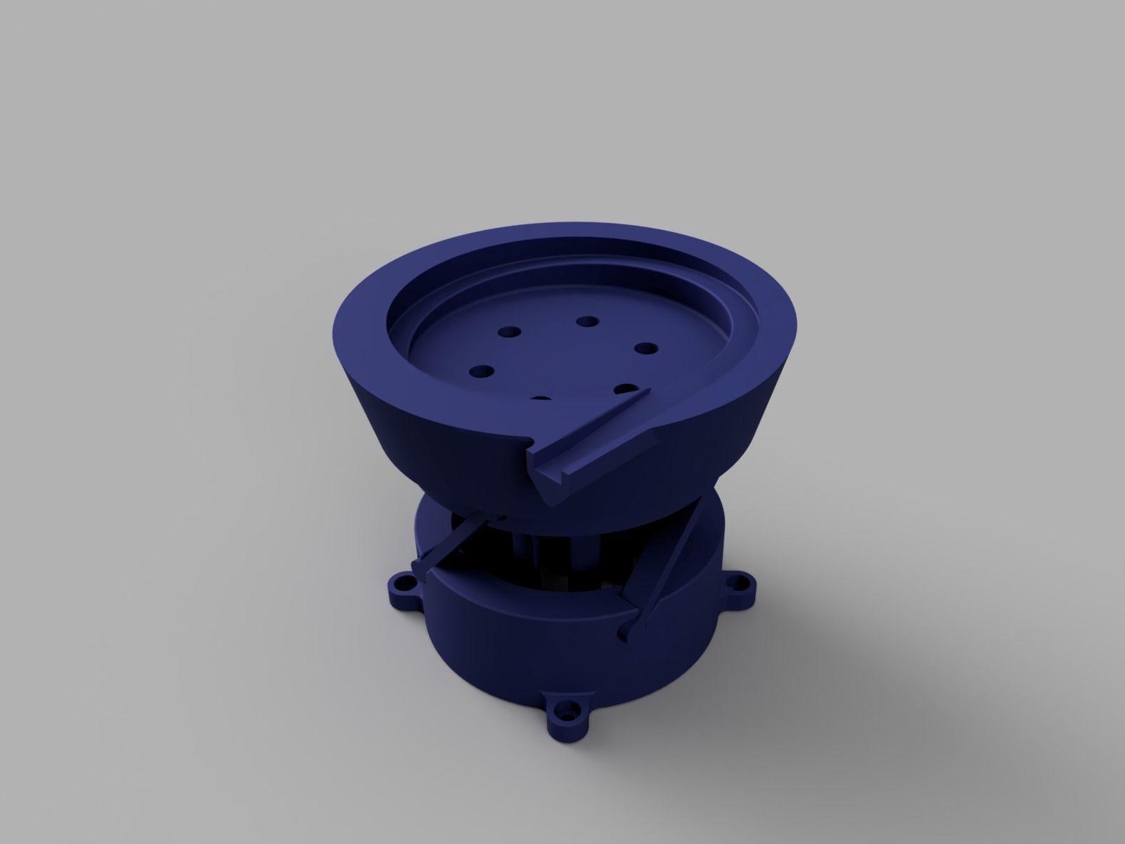 Industrial Vibrating Bowl Feeder - 3d Printed Working Model 3D print model_2