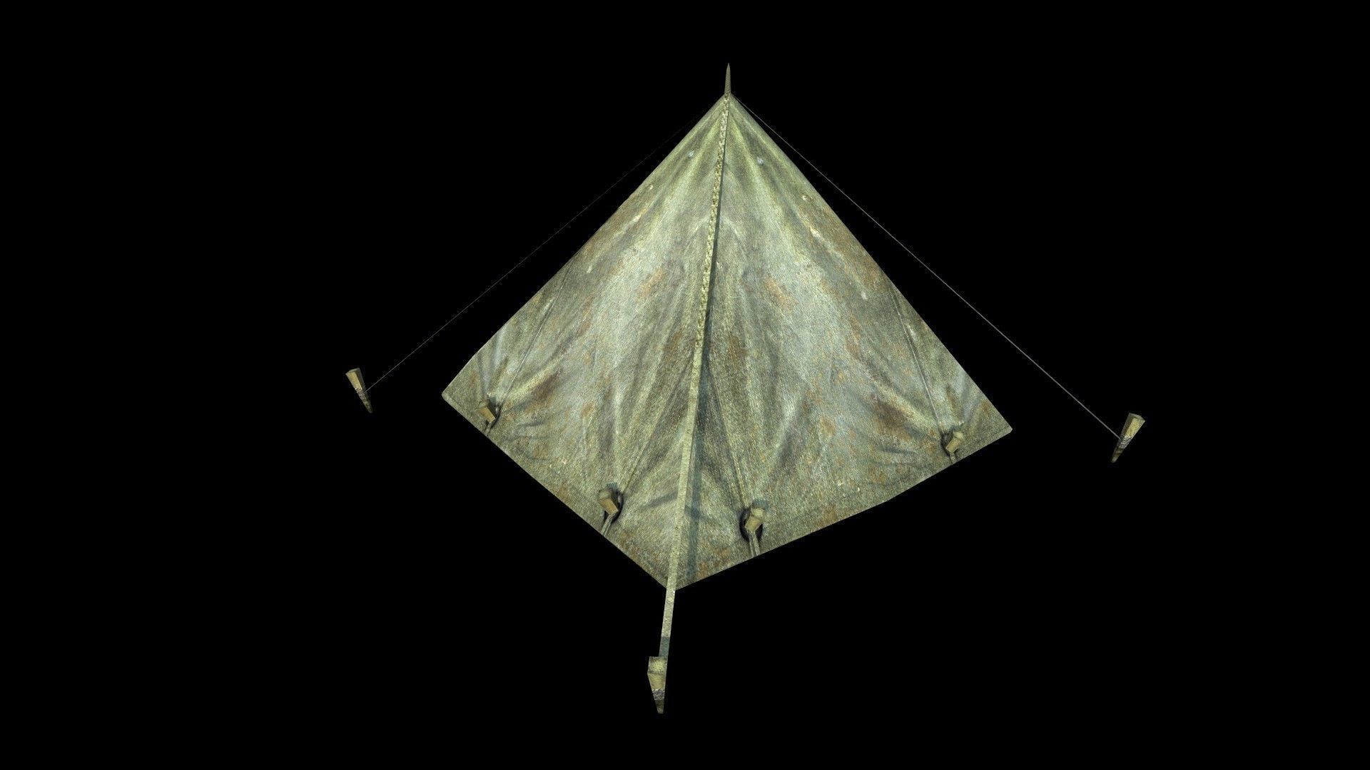 Military Tent - 3 - PBR - Textured Low-poly 3D model_5