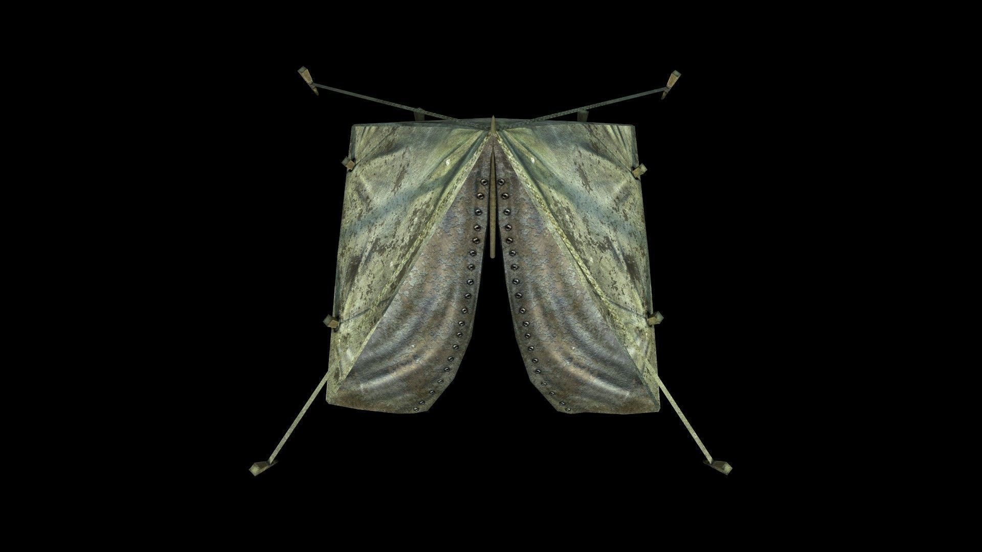 Military Tent - 3 - PBR - Textured Low-poly 3D model_6