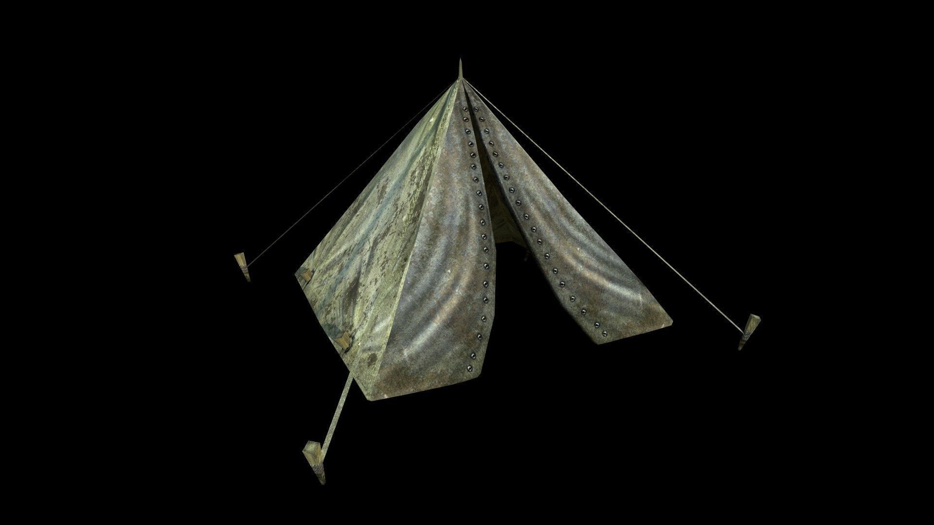 Military Tent - 3 - PBR - Textured Low-poly 3D model_1