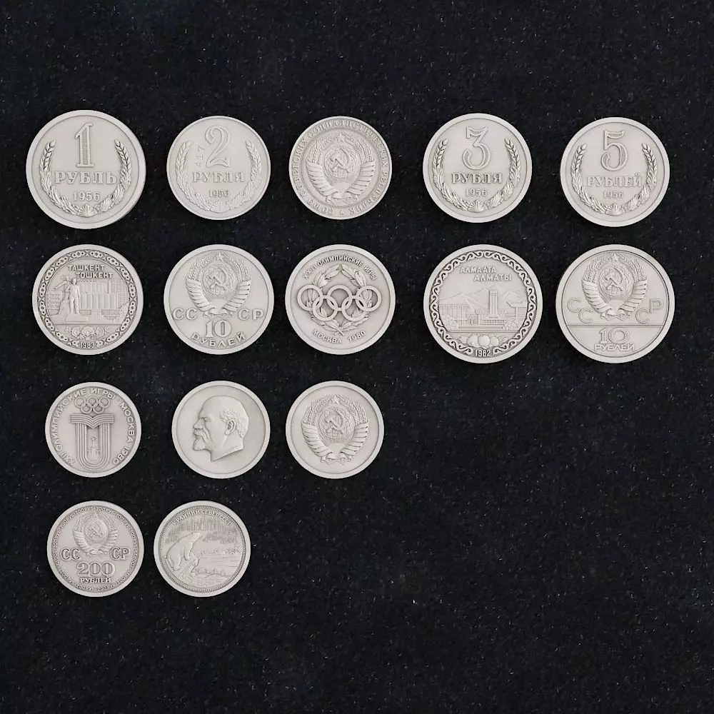 Coin Russian ruble 3D print model_0