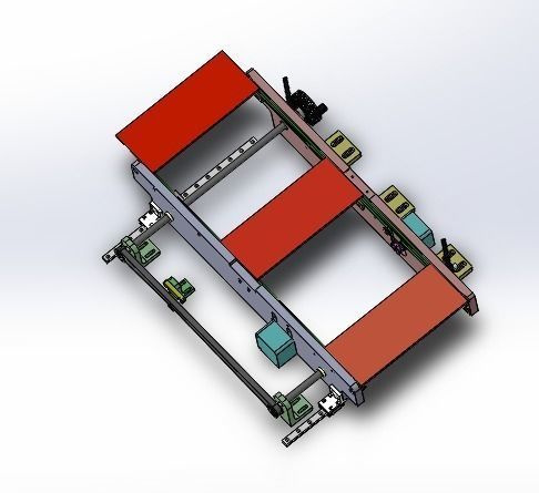 Belt conveyor belt 3D model_7