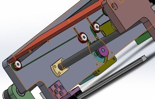 Belt conveyor belt 3D model_2