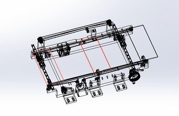 Belt conveyor belt 3D model_4