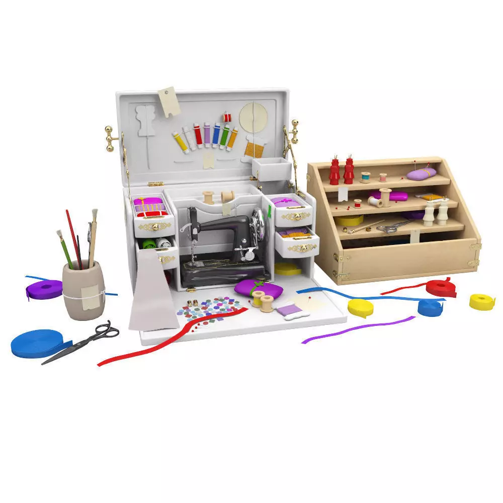 Sewing Box 3D model_0