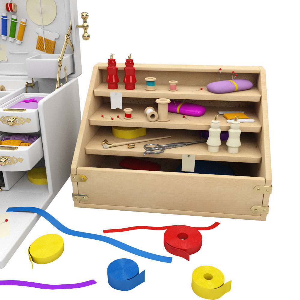 Sewing Box 3D model_1