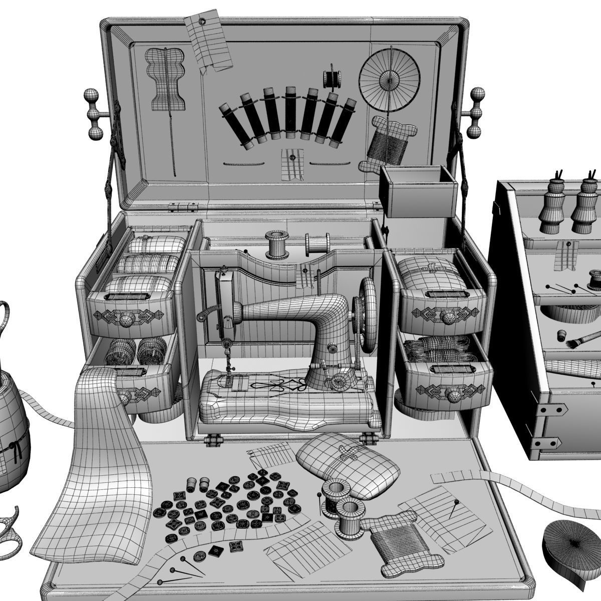 Sewing Box 3D model_5