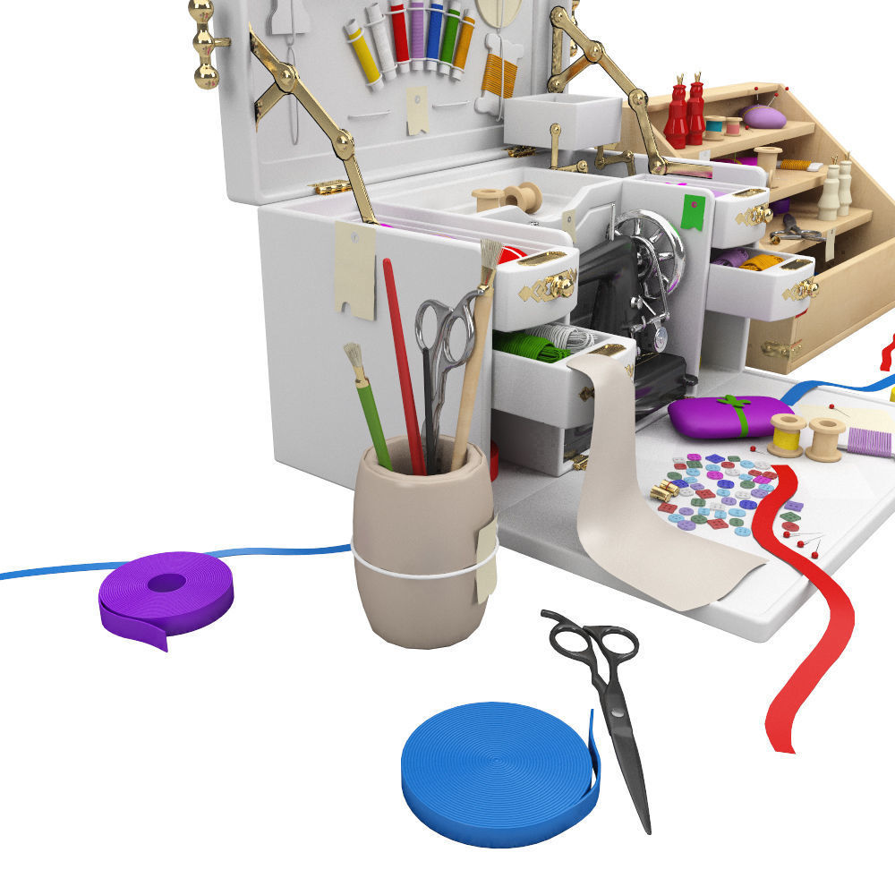 Sewing Box 3D model_3